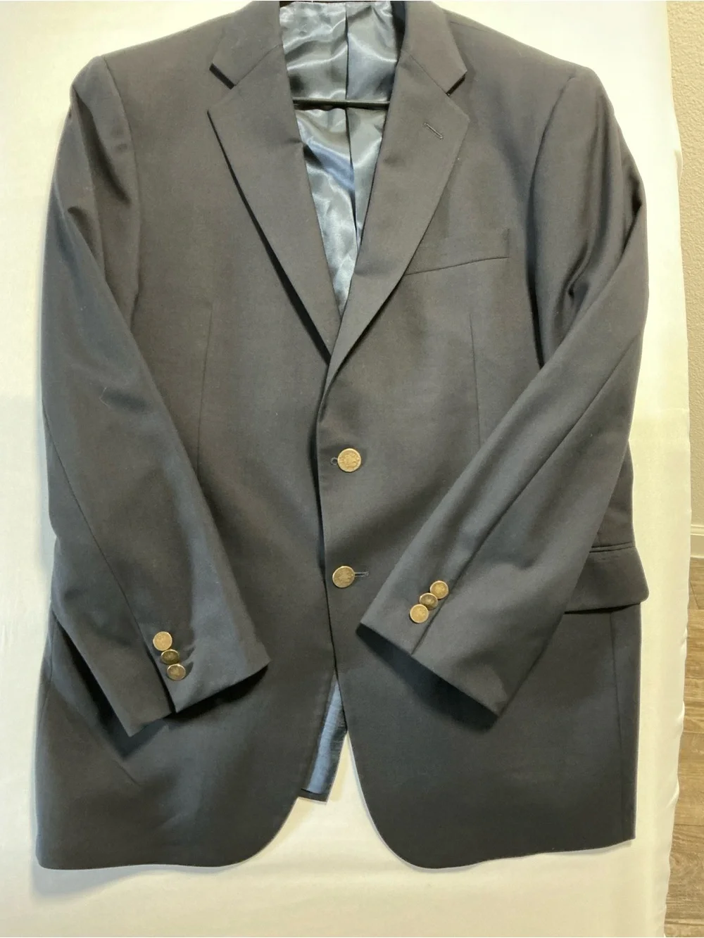 Hickey Freeman Dark Navy Two-Button Sport Coat